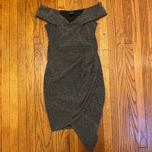 Black/Grey Glittery Bodycon Dress
